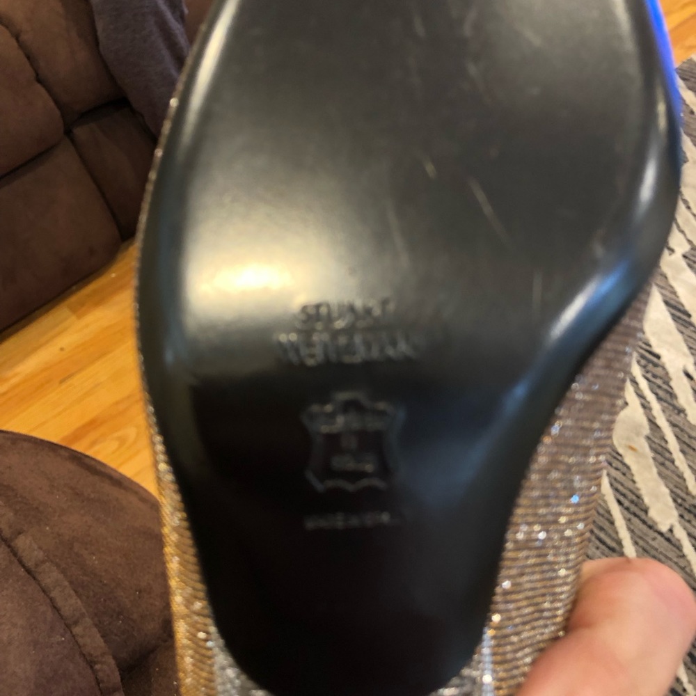 Stuart Weitzman Slip On Shoes Sparkly With Bow In… - image 8